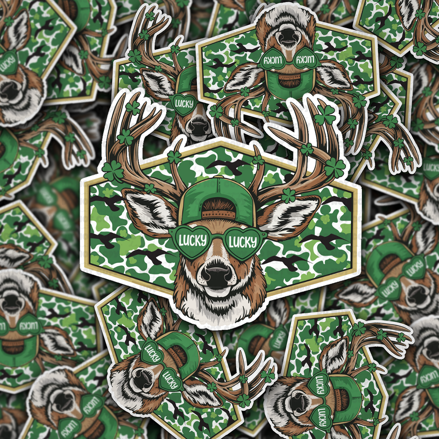 Lucky deer sticker: Default Title