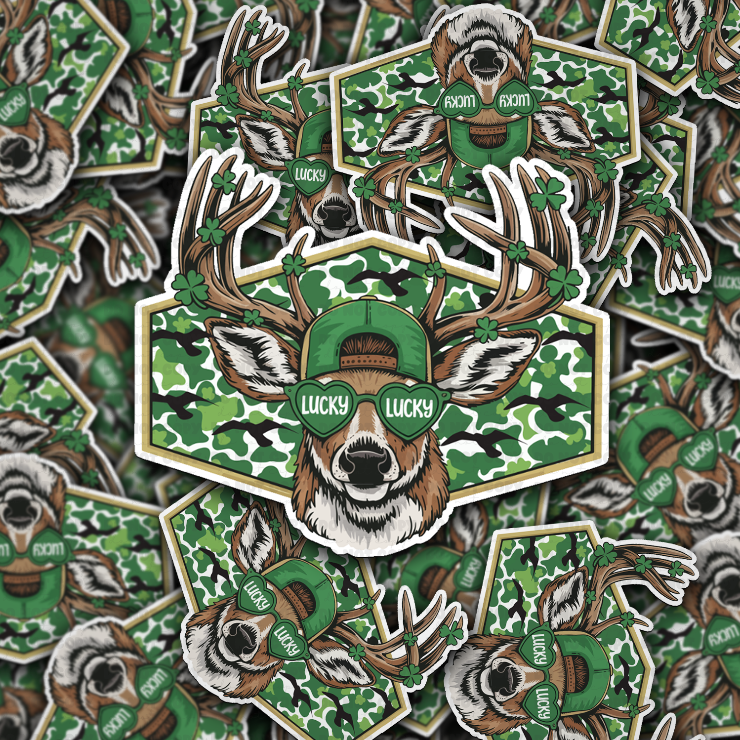 Lucky deer sticker: Default Title