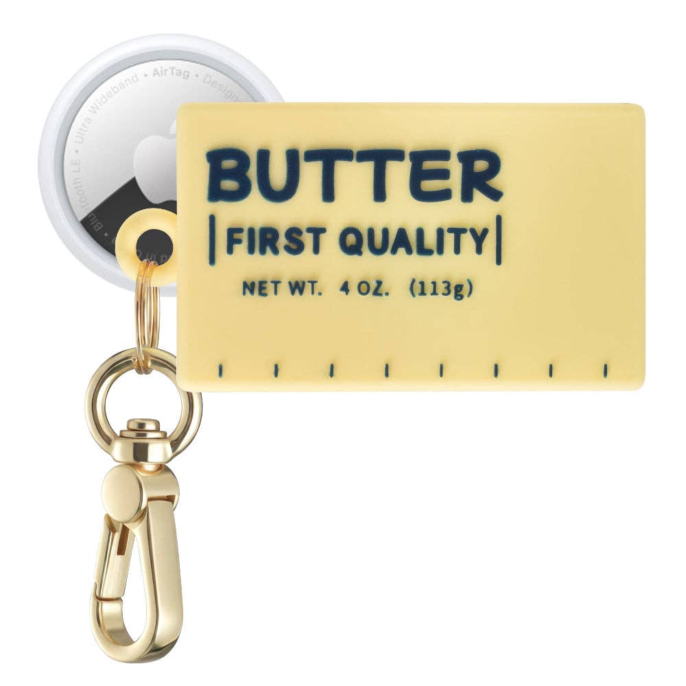 Butter Silicone Bag Charm for AirTag®: Yellow Posh Tech