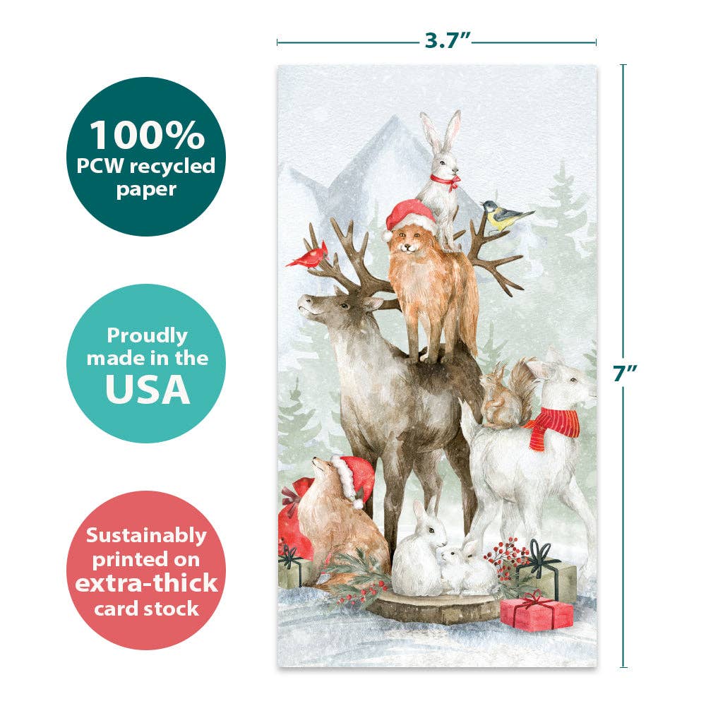 Piled Wild Watercolor Money Holder Holiday