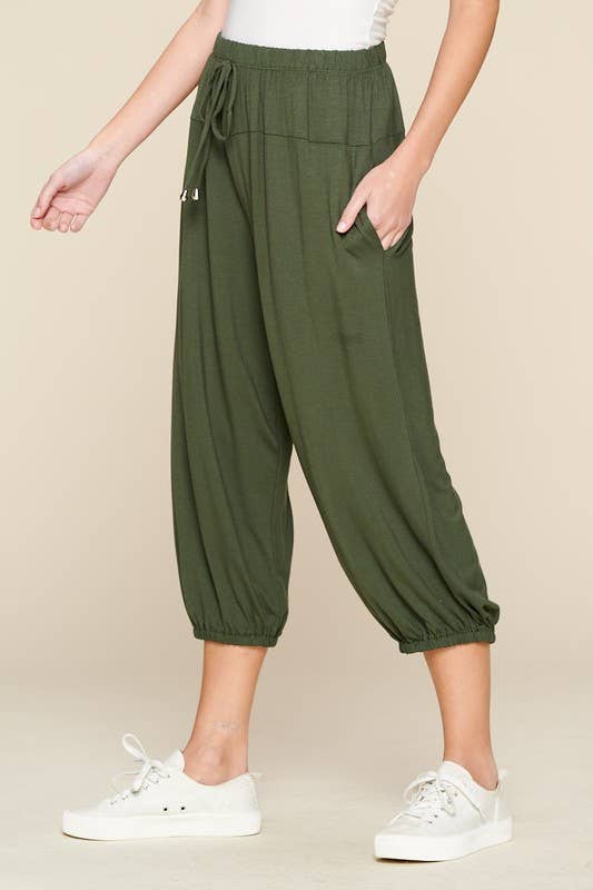 Jogger Jersey Pants: Olive