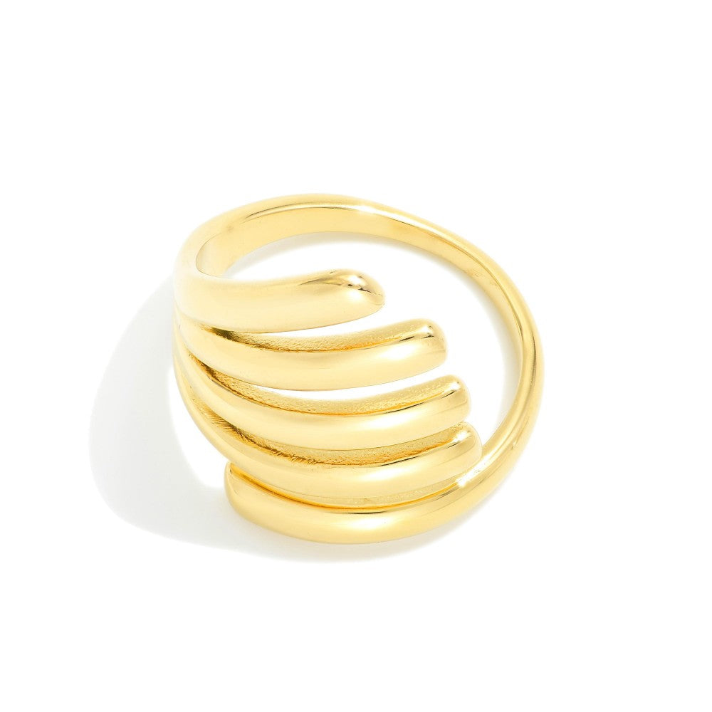 Layered Metal Wrap Ring