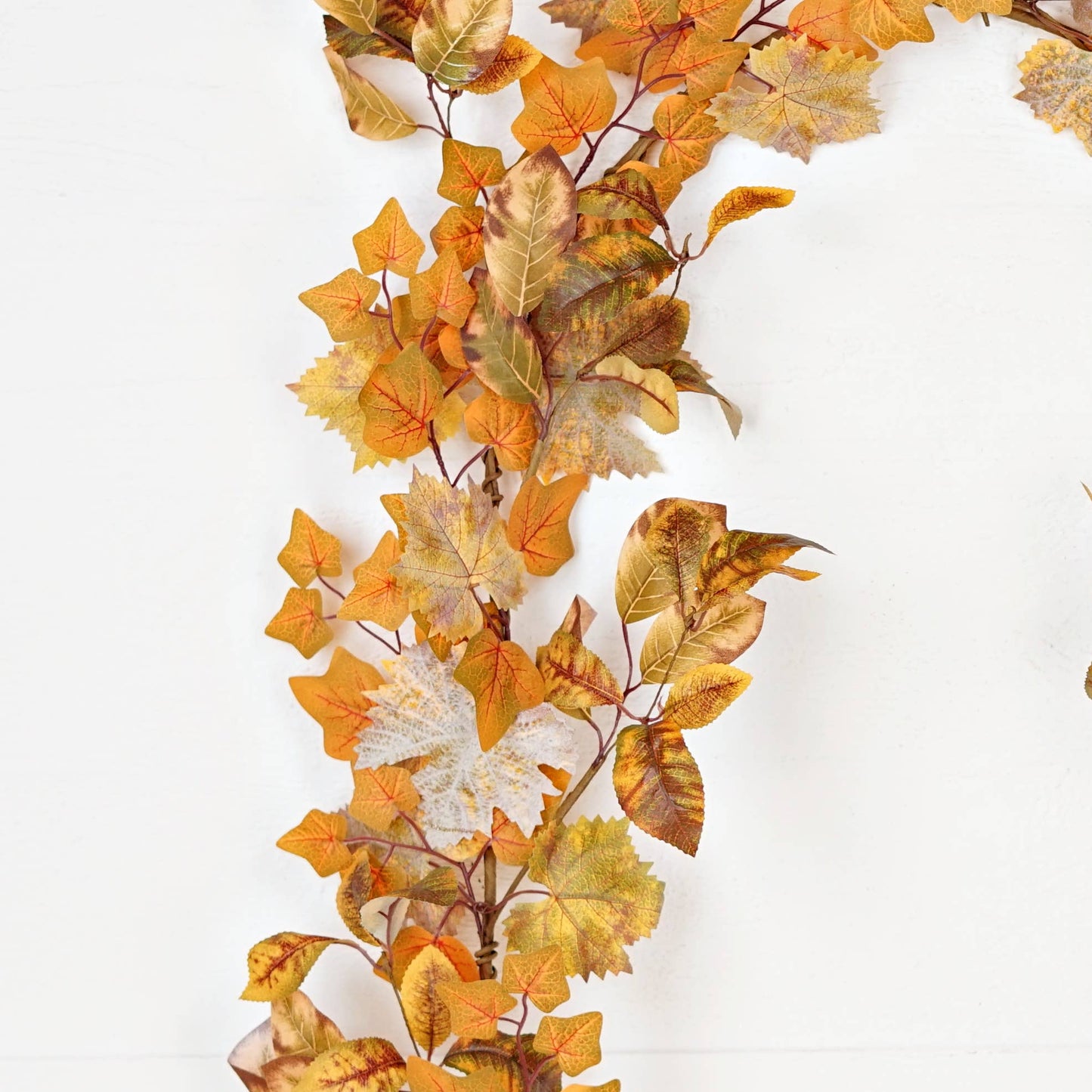 5ft Garland-Mix Late Autumn Leaves-