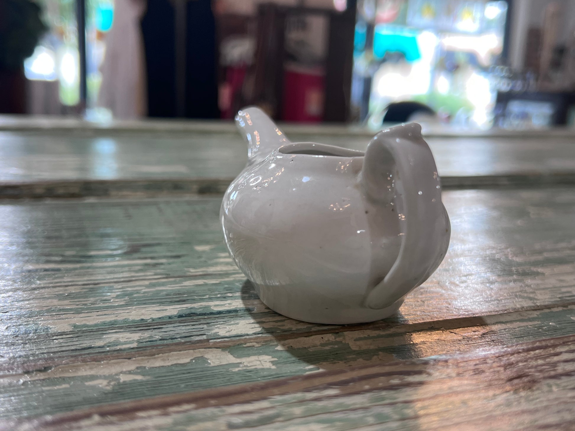 Antique Baby Invalid Feeder Cup Ironstone Pottery Air Holes