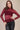 NT12220-High Neck Fitted Sheer Mesh Lace Knit Top: WINE / S-M-L/2-2-2 VERY J