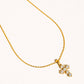 Raimon 18K Gold Non-Tarnish Dainty Cross Necklace: Yellow Gold