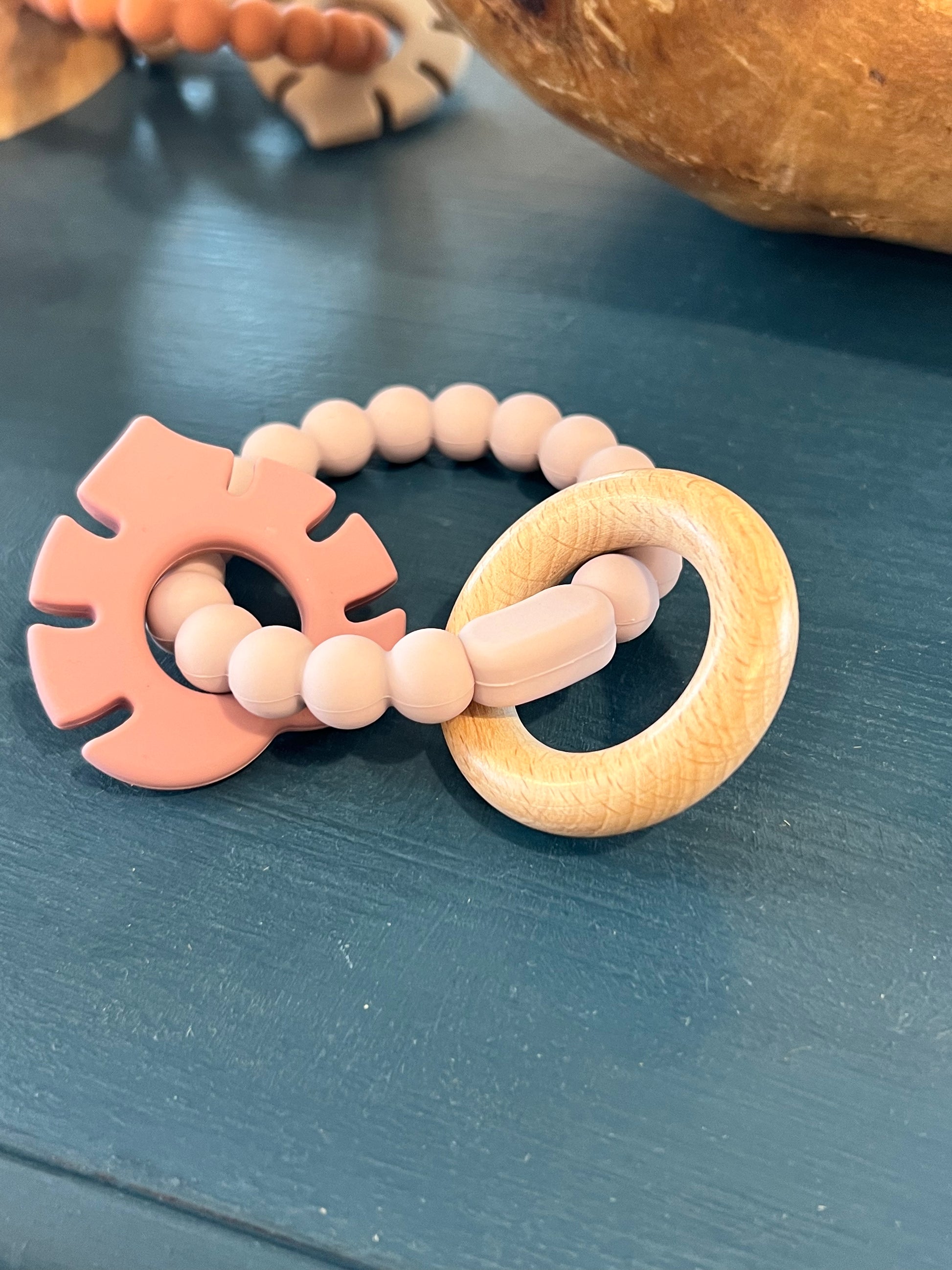 3 In 1 Baby Teether BPA Free Ballet Pink