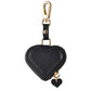 Heart Leather Bag Charm for Airtag®: Black Posh Tech