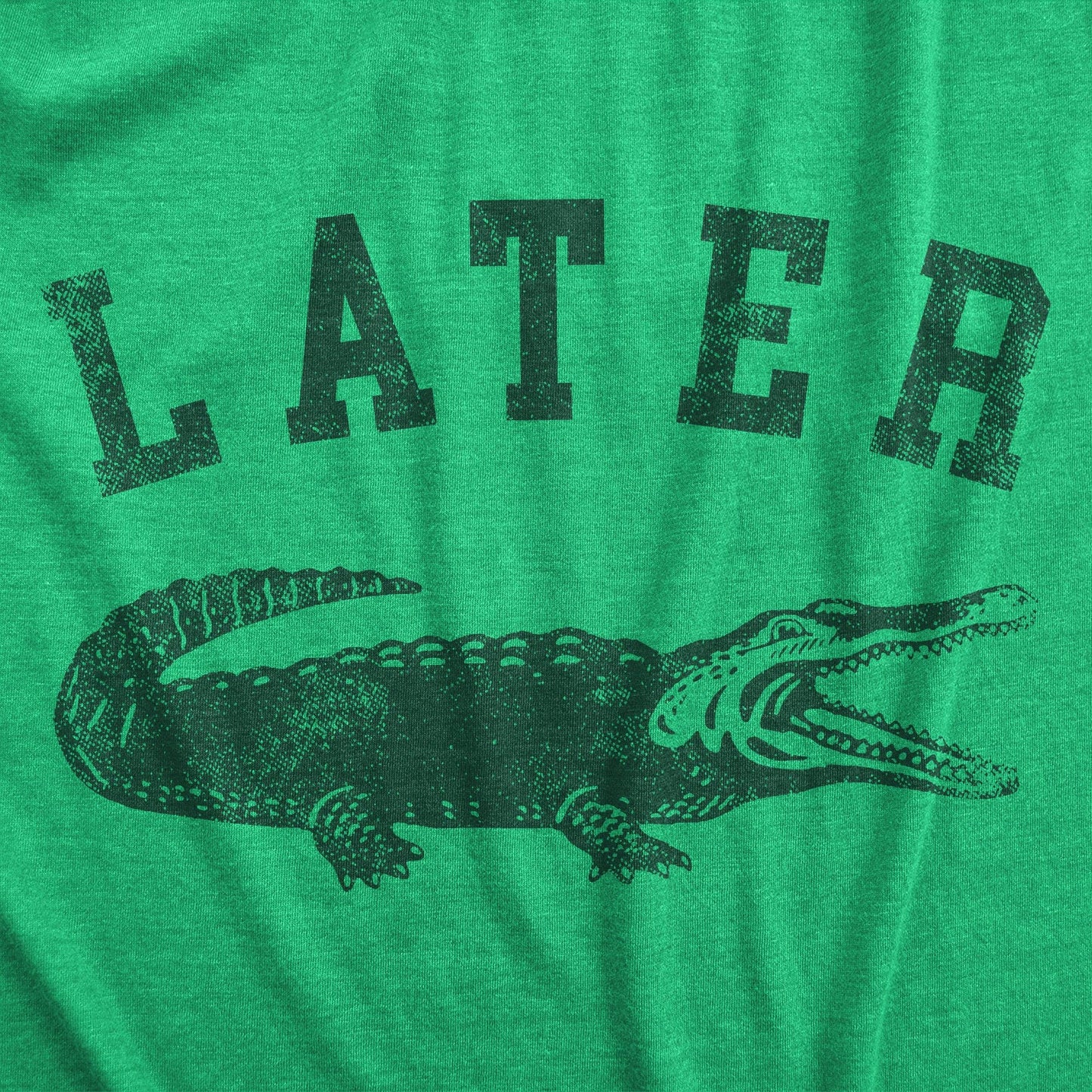 Later Alligator Men's T Shirt: Dark Heather Grey