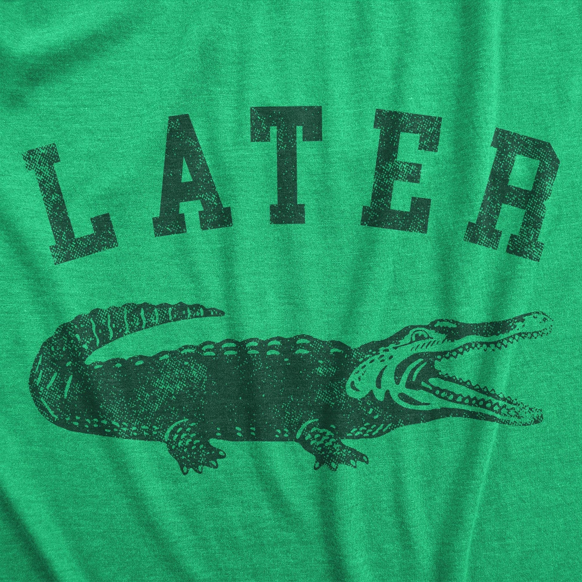 Later Alligator Men's T Shirt: Dark Heather Grey
