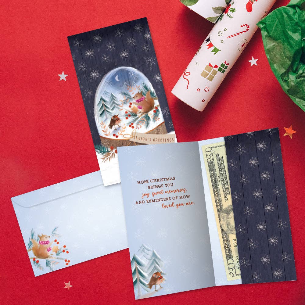 Sweet Snowglobe Money Holder Christmas