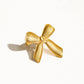 Lillian 18K Gold Non-Tarnish Bow Stud & Ring: Yellow Gold / Ring