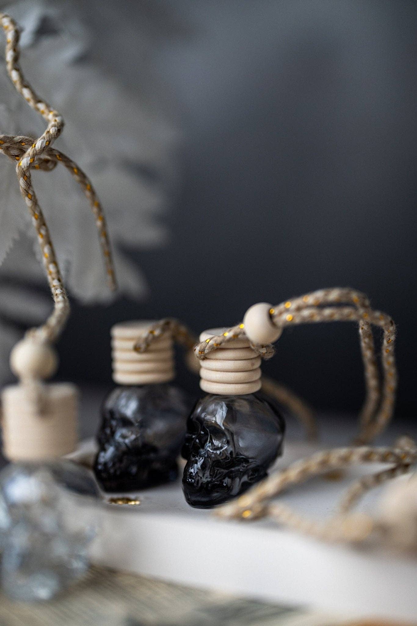 Luxury Skull Car Diffuser | Stylish Air Freshener | Spring & Summer Scent | Accessories for Her: Clear Skull / Cashmere Musk