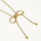 Wildrose 18K Non-Tarnish Bow Chain Necklace: Yellow Gold