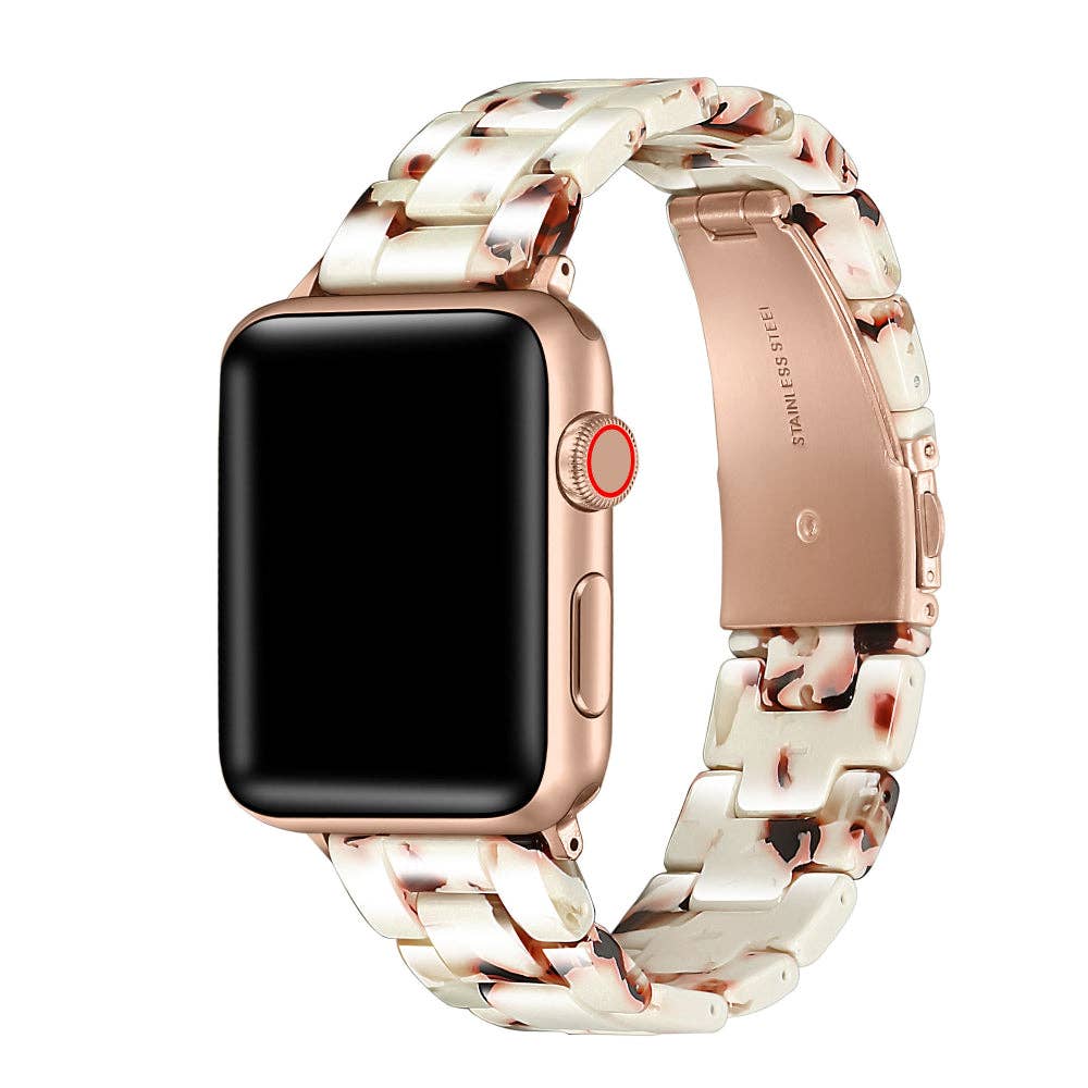 Claire Resin Band for Apple Watch: Light Natural Tortoise / Fits All Models Posh Tech