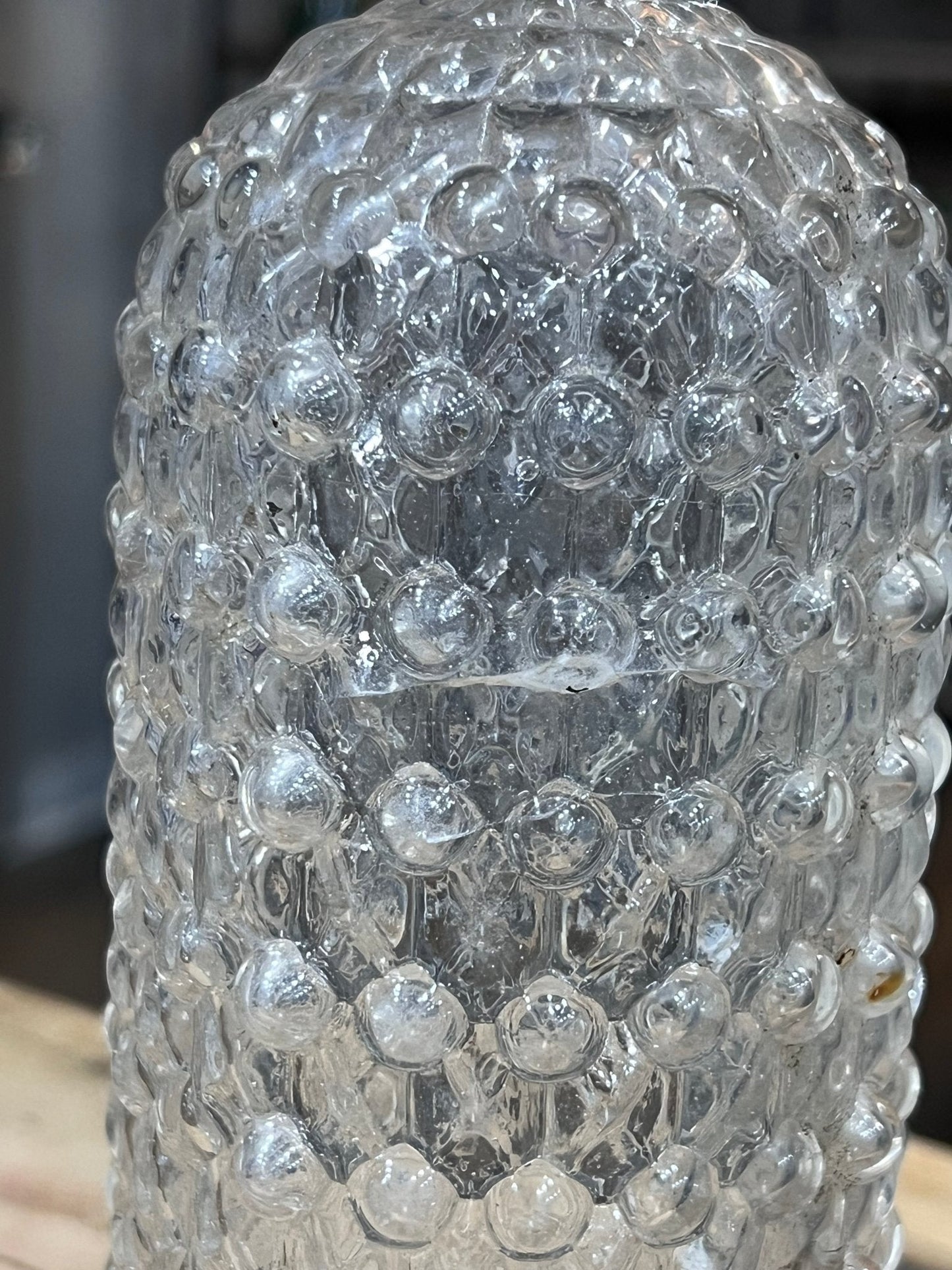 9" Hobnail Glass Dome 