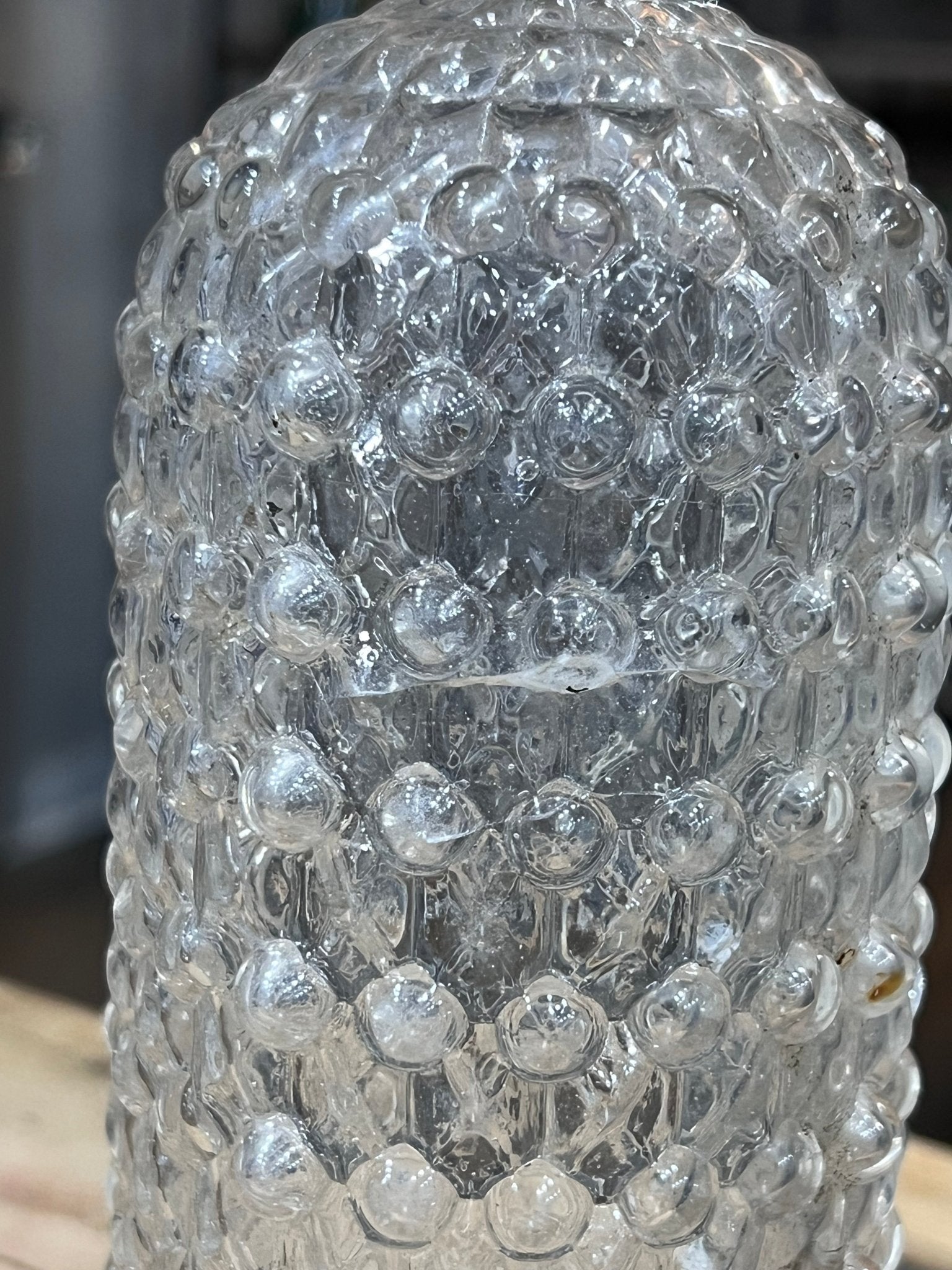 9" Hobnail Glass Dome 