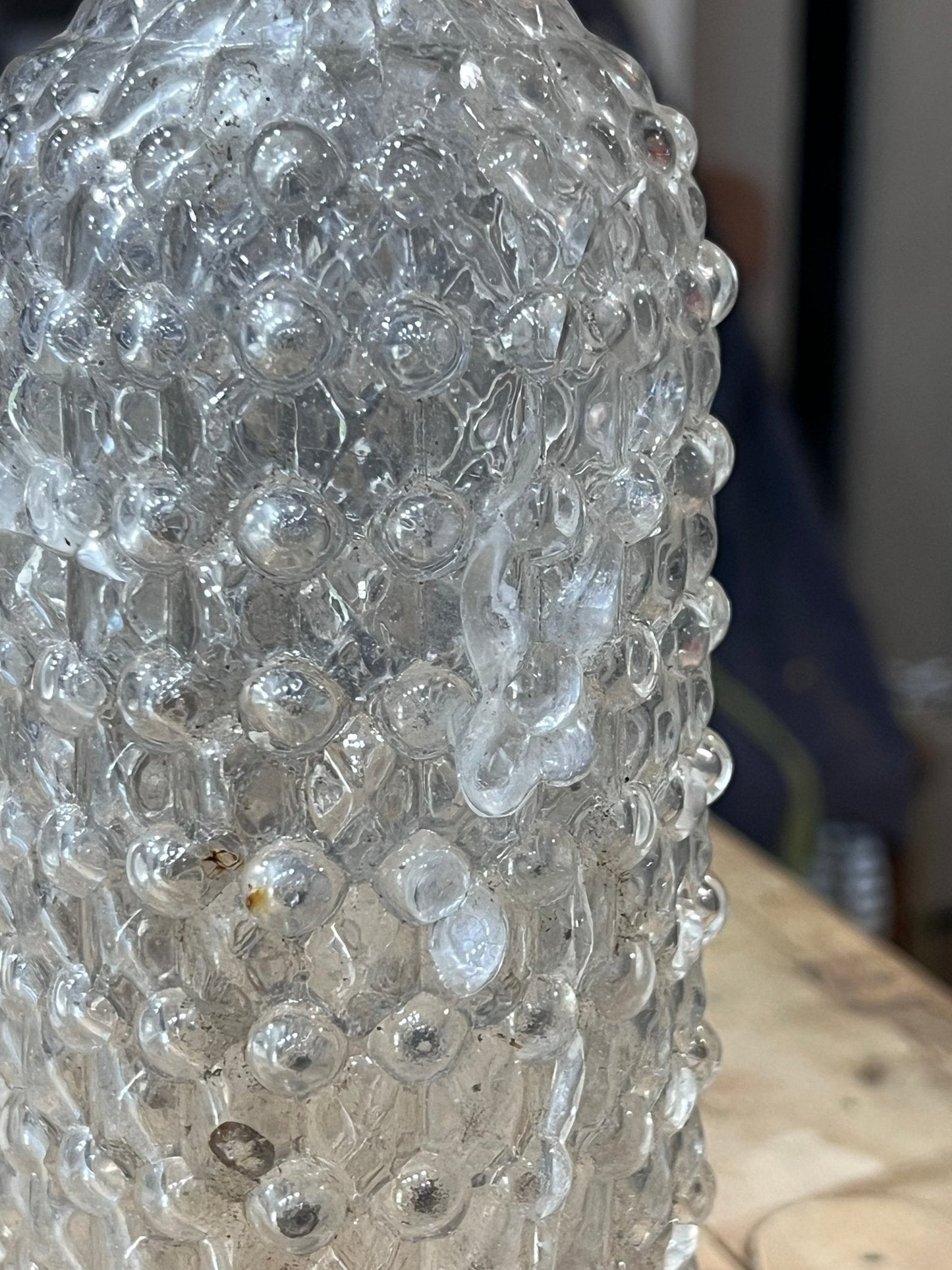 9" Hobnail Glass Dome 