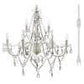 9 Light Crystal Plug In White Chandelier - The Mustard Seed Collection, The Seed