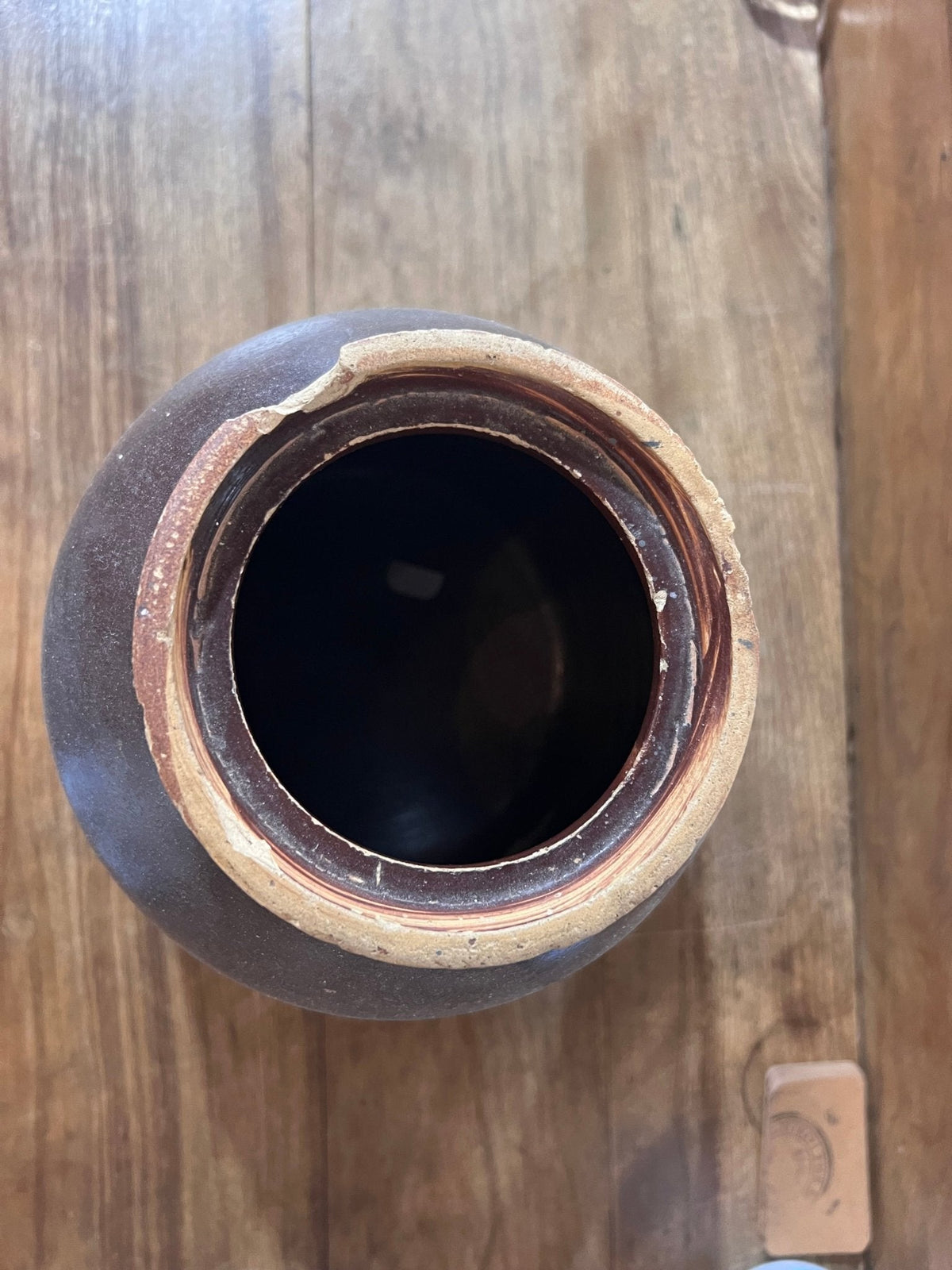 9" Vintage Brown Stoneware Crock - The Mustard Seed Collection, The Seed