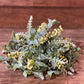 9" Yellow & Green Leaf Floral Half Sphere - The Mustard Seed Collection, The Seed
