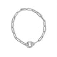 Stainless Steel Paperclip with Charm Keeper Chain Bracelet: Gold / 7.5" WJW