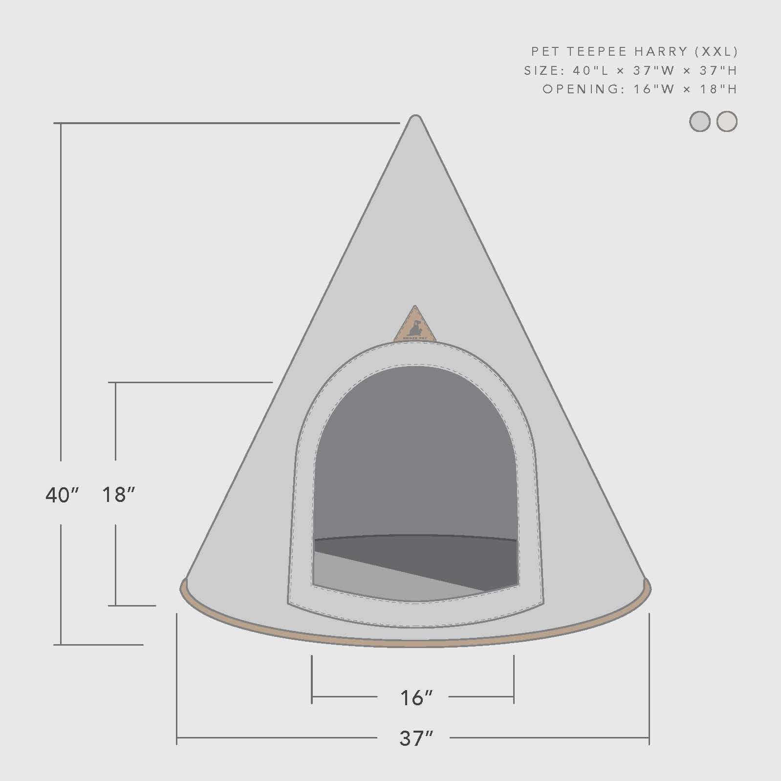 Recycled Felt Pet Cave (Gray) – Modern Foldable Dog House