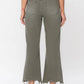 90'S Vintage Super High Rise Crop Flare Jeans - 26