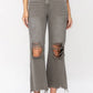 90'S Vintage Super High Rise Crop Flare Jeans - 29