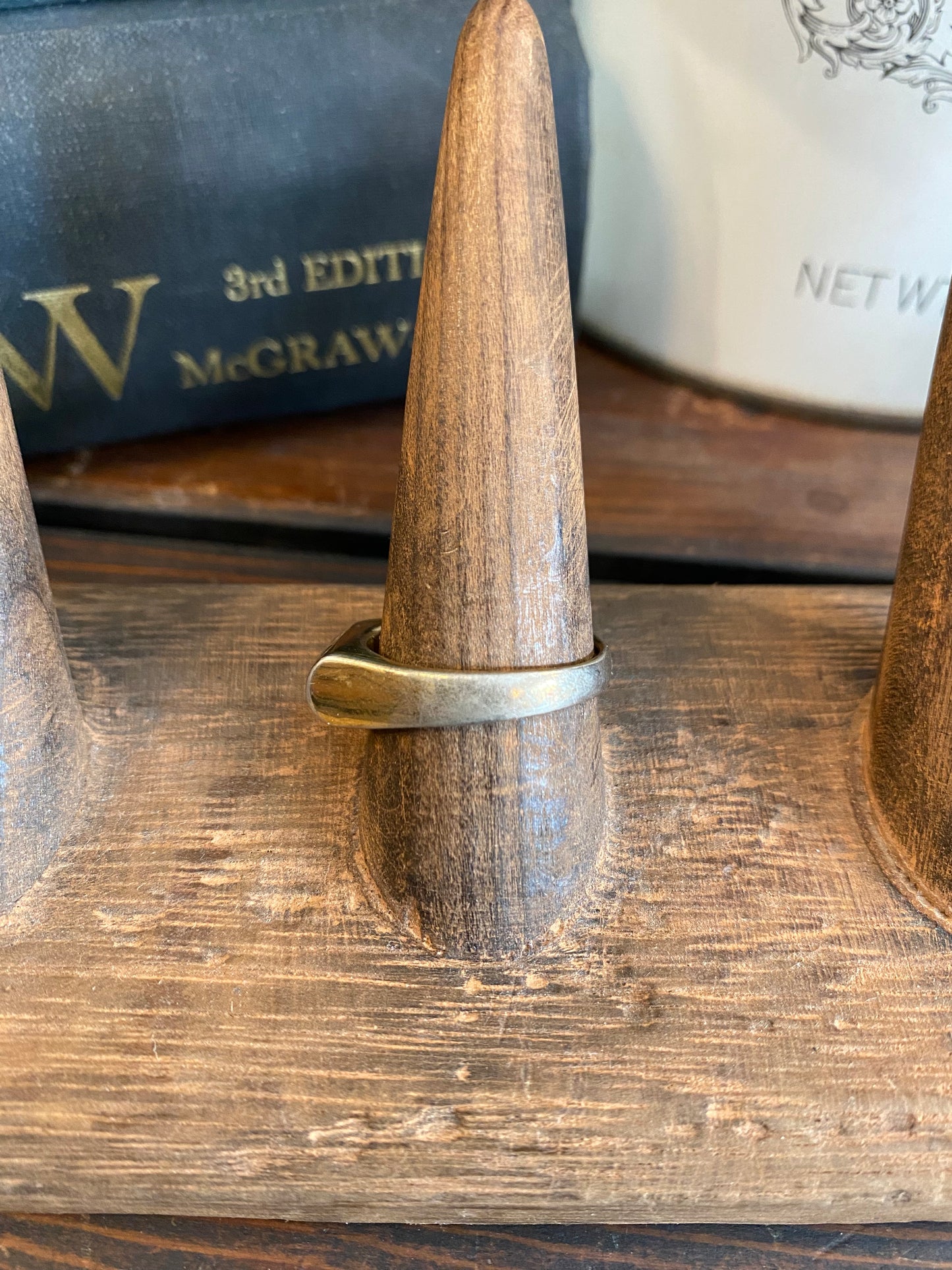 Vintage Gold Plated Sterling Black Onyx Ring