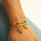 18K Gold PVD You Make a Difference Engraved Bangle Bracelet: Gold WJW