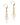 Earring Freshwater Pearl(3) on Chains Gold Rant & Rave Classic