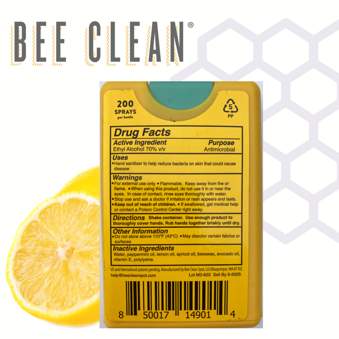 Bee Clean Organic Beeswax Hand Sanitizer Lavender