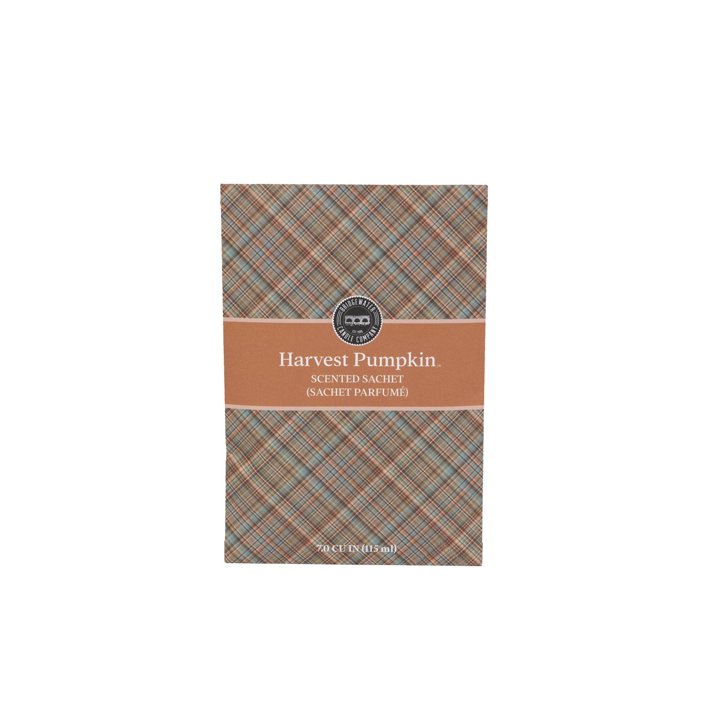 Harvest Pumpkin Plaid Sachet - 9 Pack | Fall Gift Bridgewater Candle Company