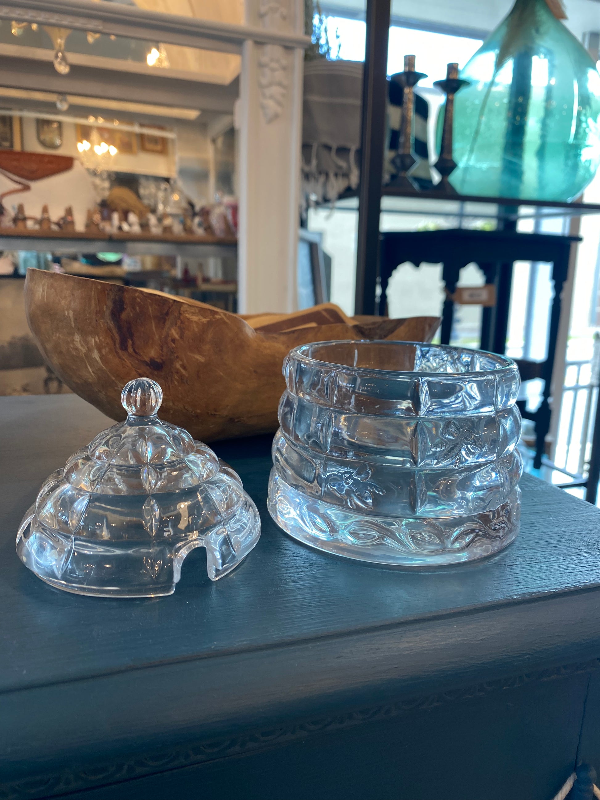 Crystal Bee Hive Honey Jar