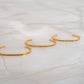 18K Gold PVD Stay Positive Work Hard Engraved Bracelet: Gold WJW