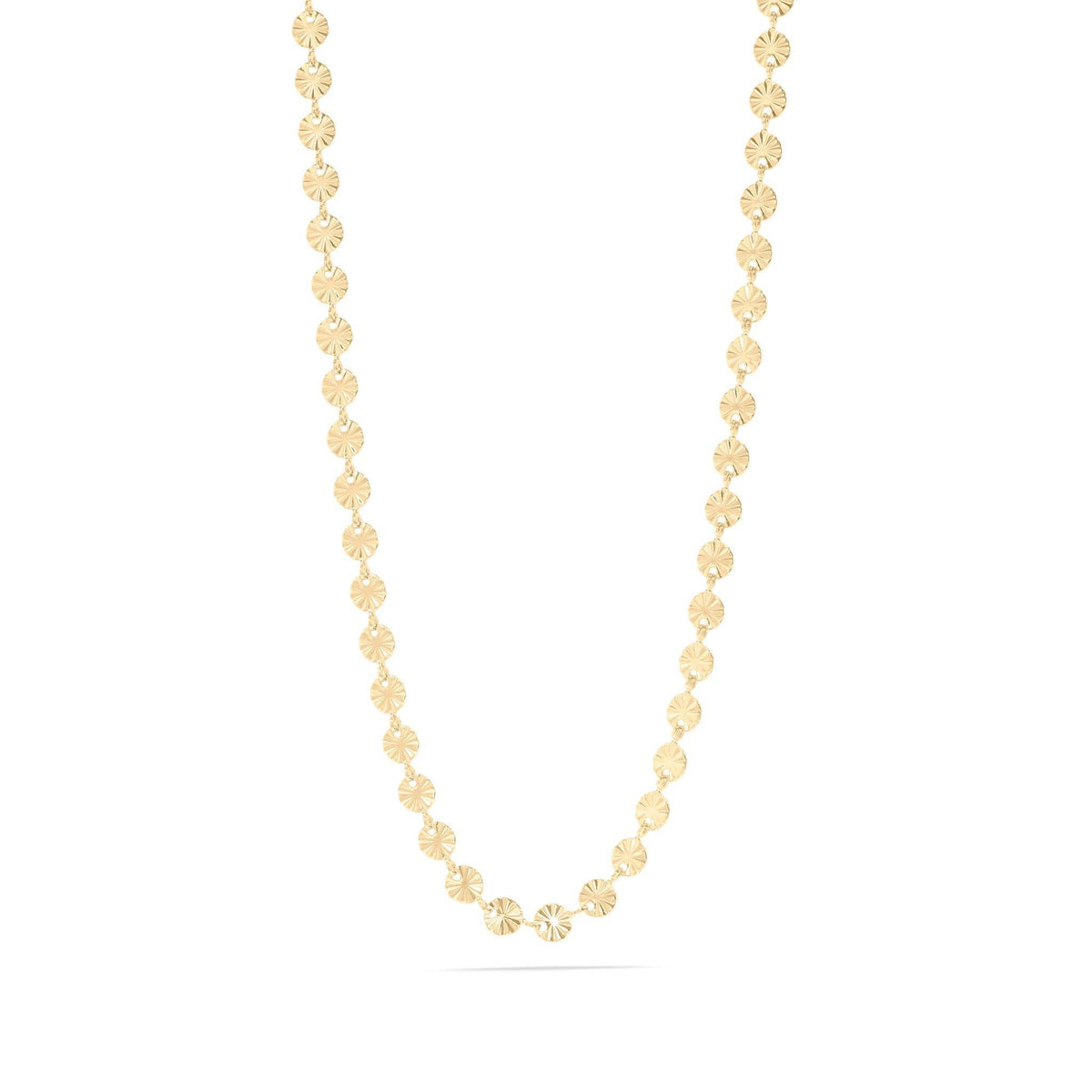18K Gold PVD Stainless Steel Sunburst Chain Necklace: Gold / 16+2" WJW