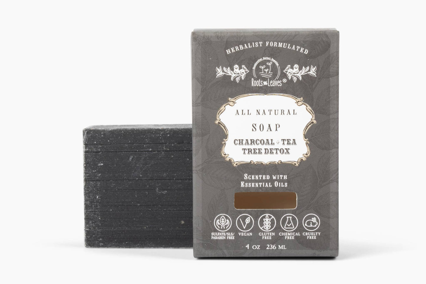 Organic Vegan "Charcoal + Tea Tree" Bar Soap