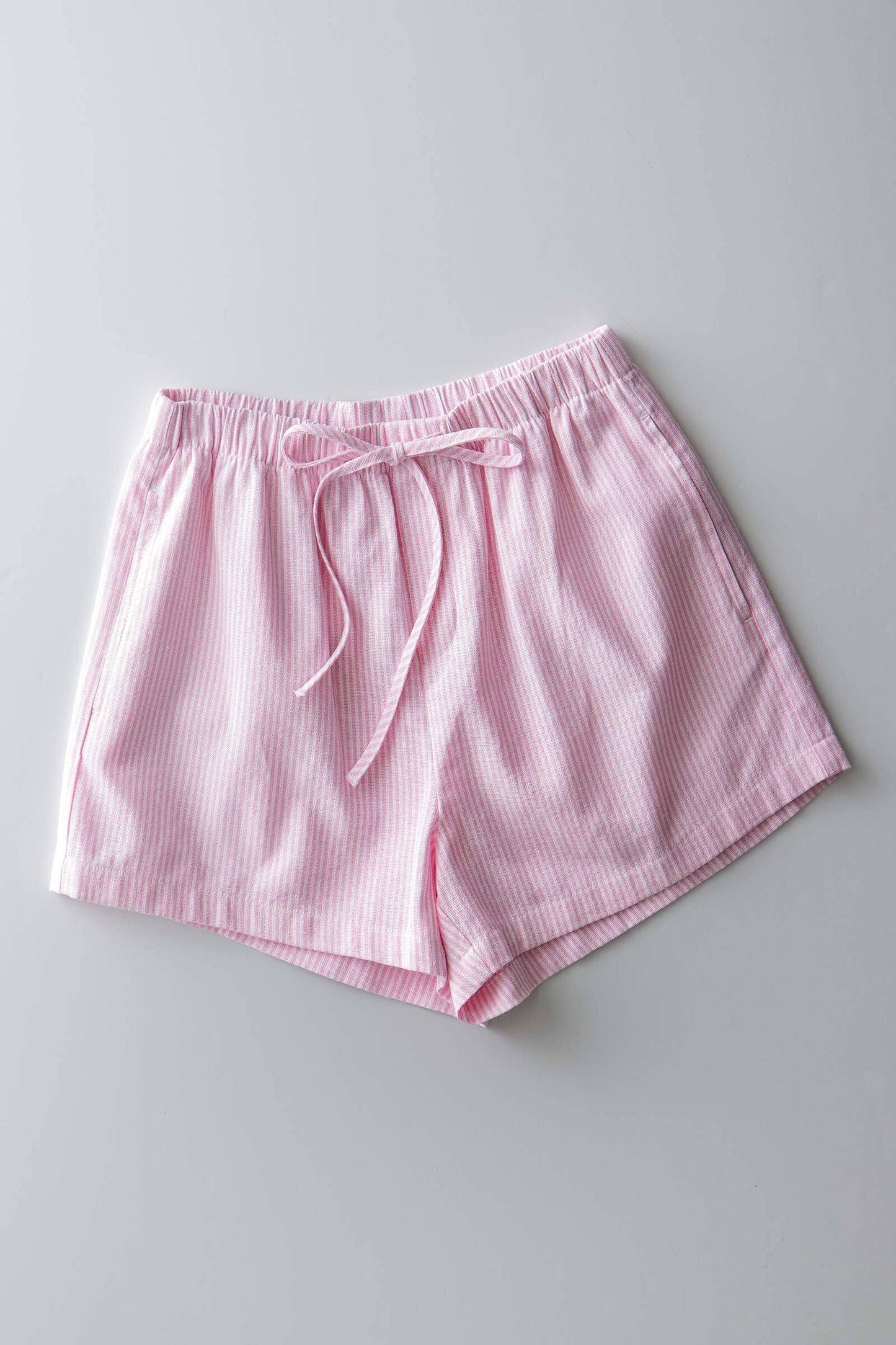 Breezy Striped Cotton-Blend Drawstring Shorts: BLUE / S-2/M-2/L-2