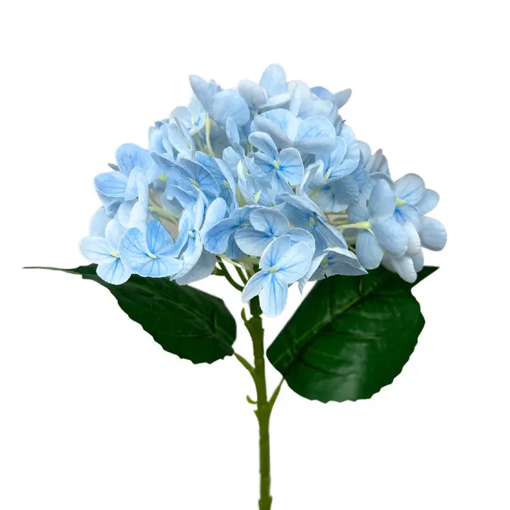 18" Large Bloom Supreme Real Touch Hydrangea: Soft Blue