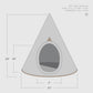 Recycled Felt Pet Cave (Gray) – Modern Foldable Dog House