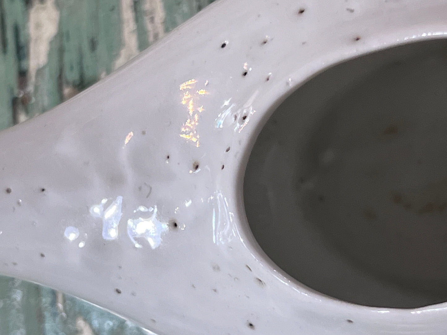 Antique Baby Invalid Feeder Cup Ironstone Pottery Air Holes