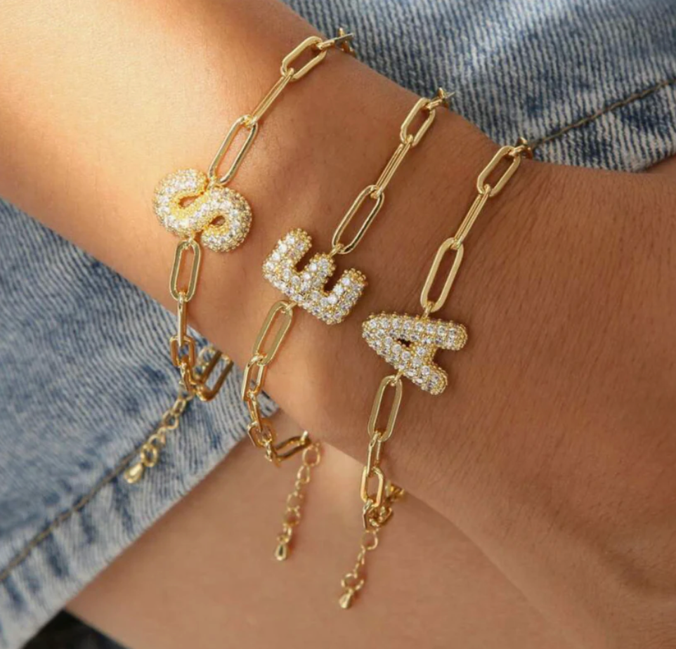 ✨Trendy Bubble Initial Bracelets✨: A