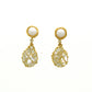 Earring Coin Pearl Hand Wired Cageof Freshwater Pearls