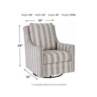 NEW! Kambria Swivel Glider Chair Ivory/Black