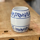 European Blue Floral Ceramic Tapioca Storage Jar Orlando Estate Auction