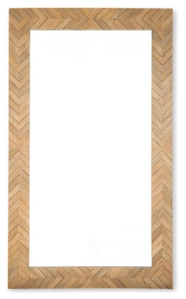 NEW! Chevron Mango Wood Floor Mirror