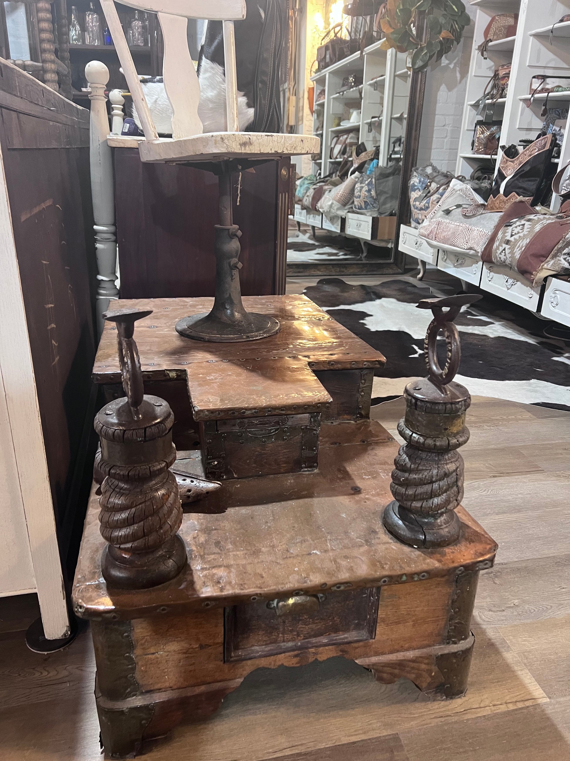 Antique Authentic Whittmore Polishes Shoe Shining Station