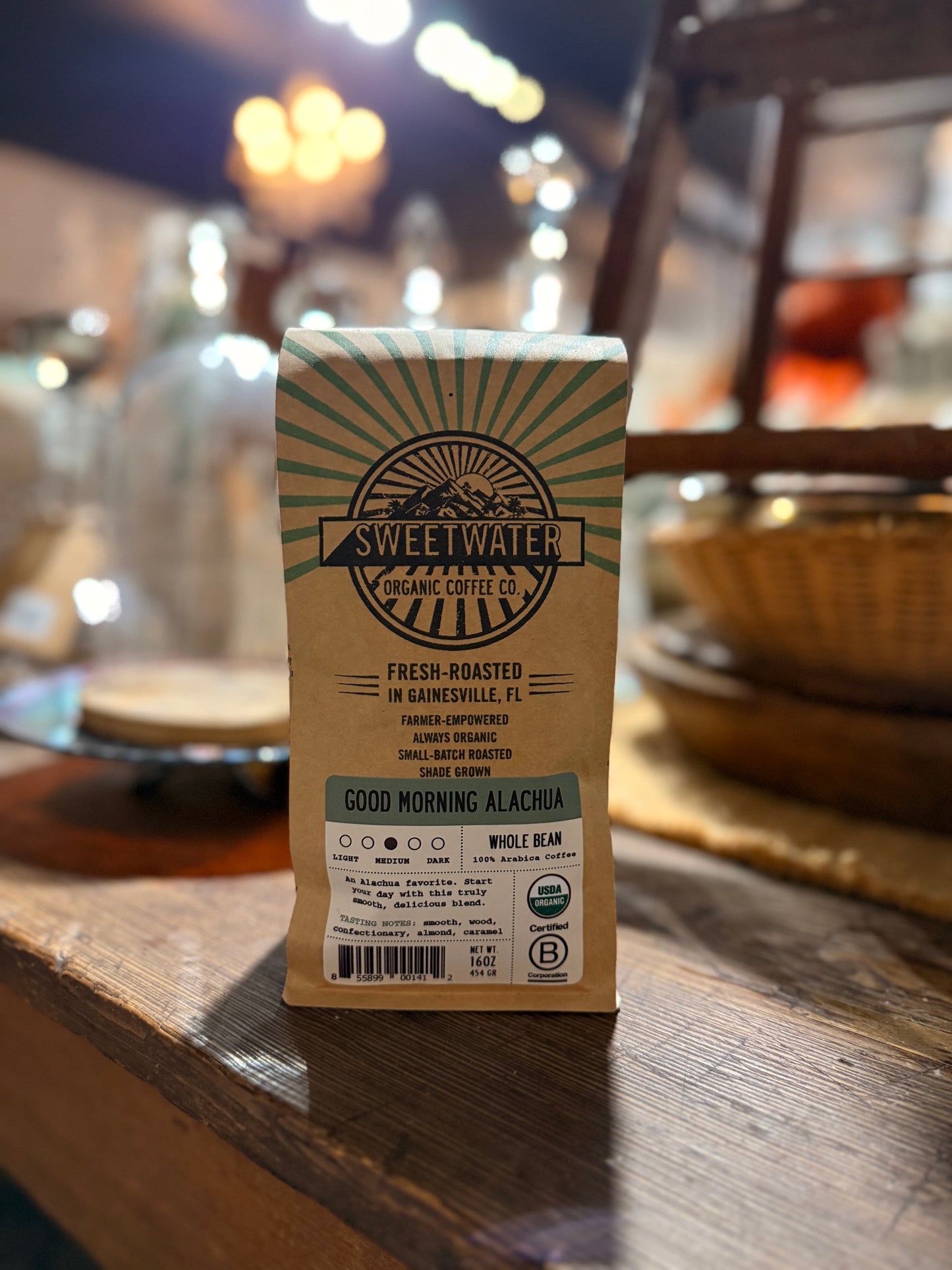 Good Morning Alachua Full City Roast FTO Coffee - 1 lb. Whole Bean