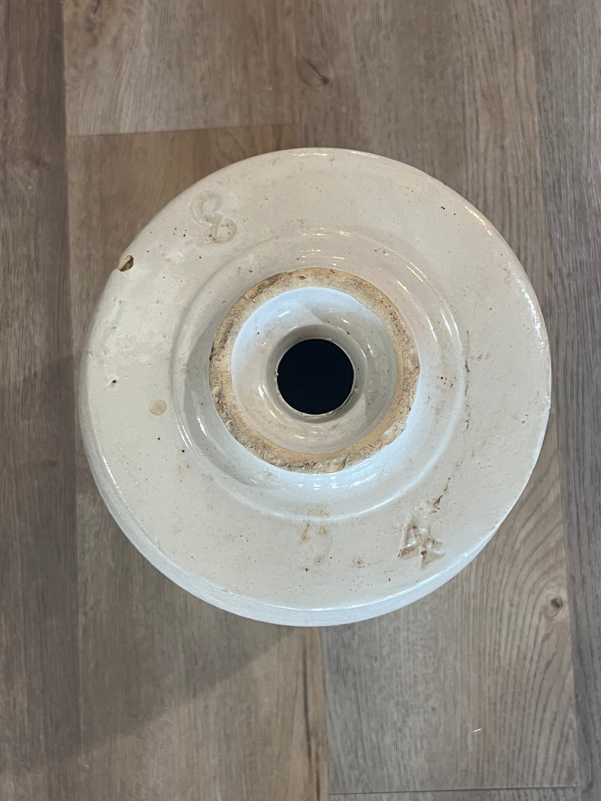 Antique Salt-Glazed Stoneware Butter Churn Crock